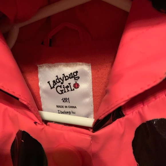 Red Ladybug 18months raincoat - Perfect Condition - Picture 2 of 3